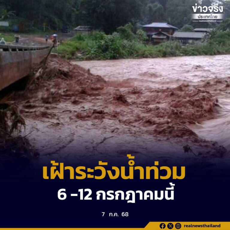 รัฐบาลสั่งการ 33 จังหวัดทั่วประเทศ เฝ้าระวังน้ำท่วมฉับพลัน-น้ำป่าไหลหลาก-ดินโคลนถล่ม 6 -12 กรกฎาคมนี้