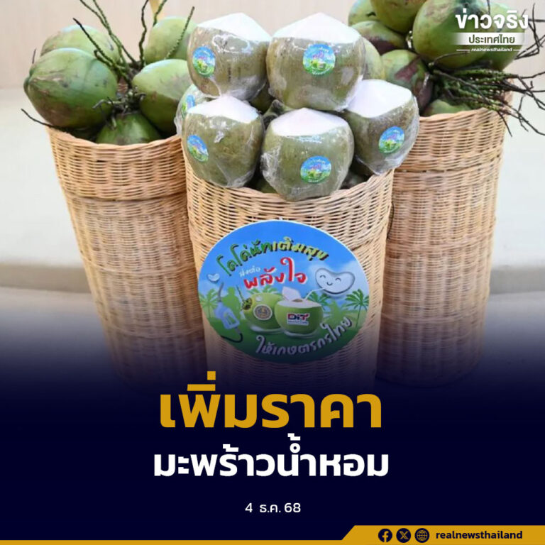 กรมการค้าภายใน ร่วมกับผู้ค้าน้ำมันรายใหญ่ร รับซื้อมะพร้าวน้ำหอมจากเกษตรกร ช่วยเพิ่มราคา