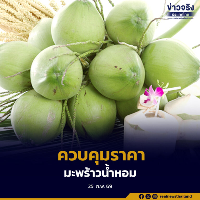 กรมส่งเสริมการค้าระหว่างประเทศ เร่งแก้ปัญหาราคามะพร้าวน้ำหอมตกต่ำ เดินหน้าหาตลาดใหม่ คุมราคาขั้นต้น