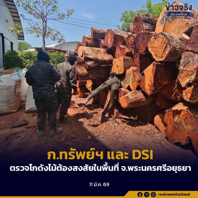 ก.ทรัพย์ฯ และ DSI ตรวจโกดังไม้ต้องสงสัยในพื้นที่ จ.พระนครศรีอยุธยา