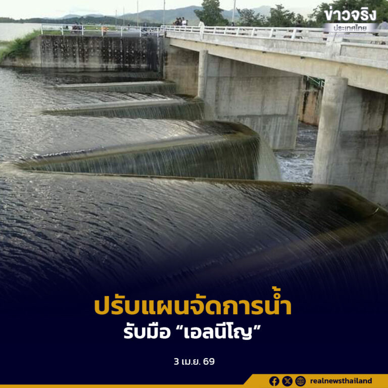 สทนช. ผนึกกำลังทุกหน่วย ปรับแผนจัดการน้ำ รับมือ “เอลนีโญ” ยกระดับระบบข้อมูลและการเฝ้าระวังคุณภาพน้ำ
