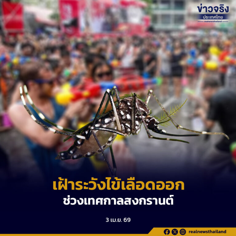 เฝ้าระวังโรคไข้เลือดออก ช่วงเทศกาลสงกรานต์ เน้นย้ำป้องกันตนเอง ลดการแพร่กระจายเชื้อสู่ชุมชน
