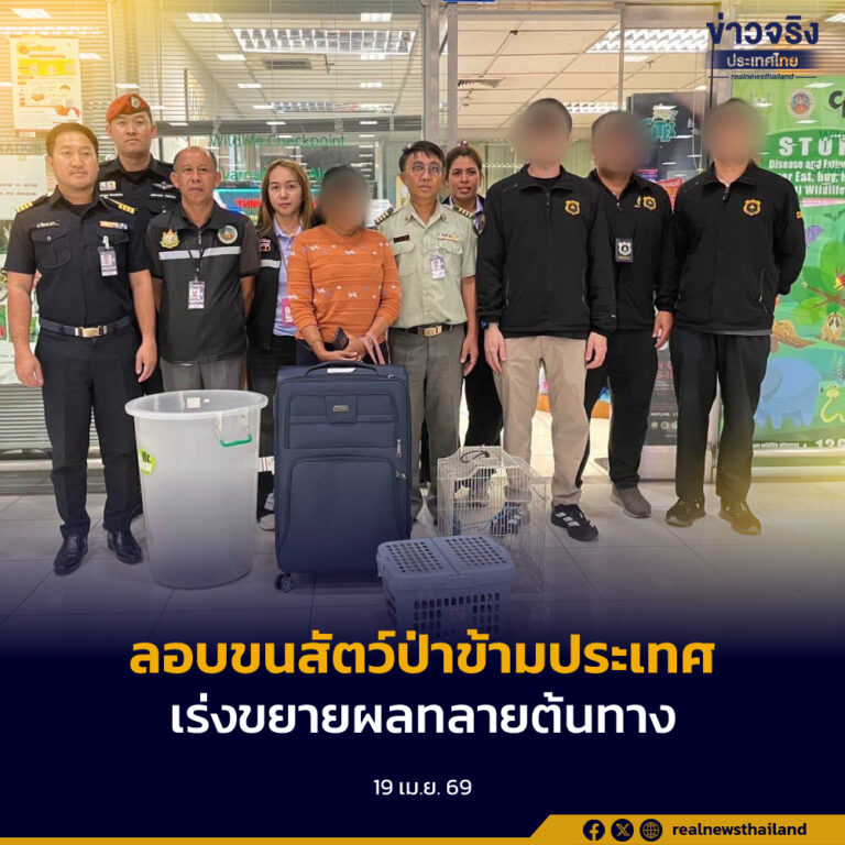 รวบคา “สุวรรณภูมิ” สาวอินเดียลอบขนสัตว์ป่าข้ามชาติ เร่งขยายผลทลายต้นทางตามนโยบายกระทรวงฯ