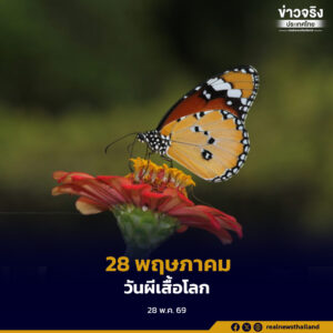 28 พฤษภาคม “วันผีเสื้อโลก” แมลงปีกบางตัวเล็กผู้รักษาสมดุลของระบบนิเวศ