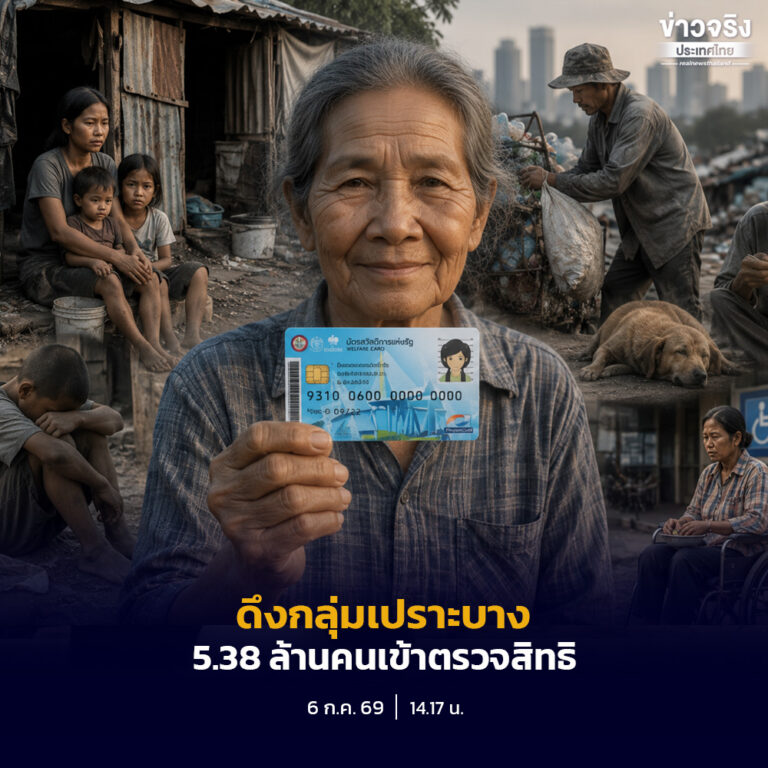 เห็นชอบดึงกลุ่มเปราะบาง 5.38 ล้านคนเข้าตรวจสิทธิ ยืนยันไม่ใช้เกณฑ์ถูกบุตรใช้ชื่อลดหย่อนภาษี