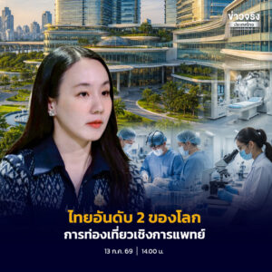ไทยคว้าอันดับ 2 จุดหมายปลายทางท่องเที่ยวเชิงการแพทย์ของโลก ปี 2026 รัฐบาลเดินหน้าผลักดันสู่ Medical & Wellness Hub