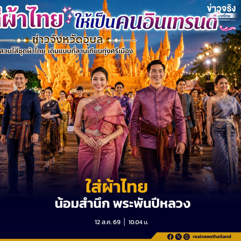 ค่ำนี้ ชาวอุบลฯ กว่า 9 พันคน ร่วมเดินแบบใส่ผ้าไทยให้เป็นคนอินเทรนด์ น้อมสำนึกในพระมหากรุณาธิคุณพระพันปีหลวง เนื่องในวันแม่แห่งชาติ