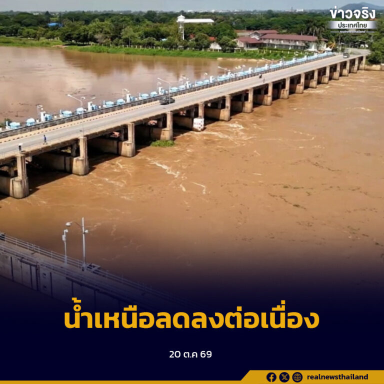 กรมชลประทานทยอยลดการระบายน้ำท้ายเขื่อนเจ้าพระยา เหลือ 1,700 ลูกบาศก์เมตรต่อวินาที เพื่อบรรเทาน้ำท่วมขังและลดผลกระทบต่อประชาชน