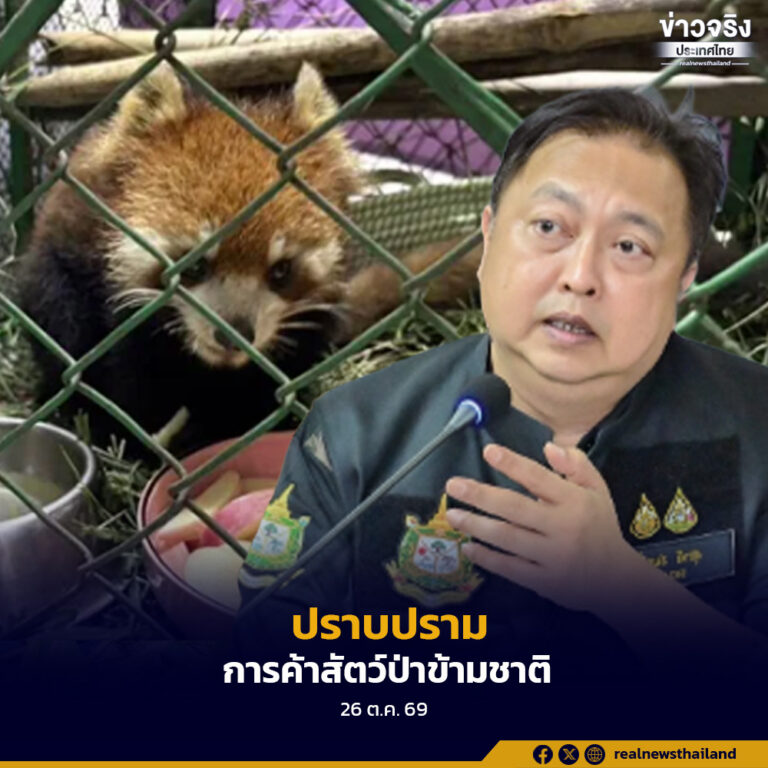 สุชาติ กำชับปราบปรามการค้าสัตว์ป่าข้ามชาติเด็ดขาด หลังอธิบดีกรมอุทยานฯ รายงานรับมอบ “แพนด้าแดง” ถูกสกัดจับที่แม่สอด